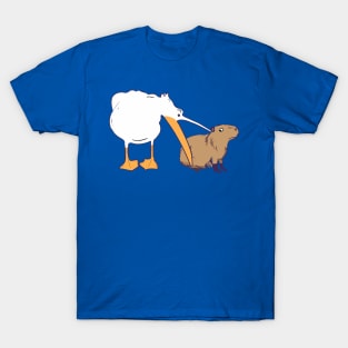 Pelican Tries To Eat Capybara 1 T-Shirt